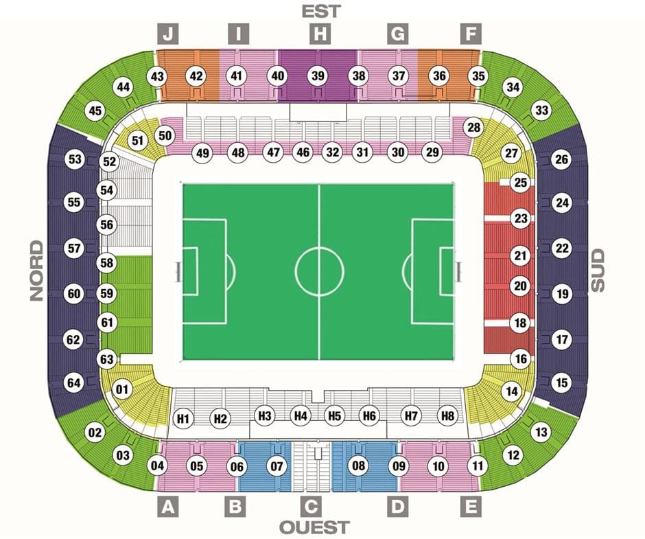 mapa de Burdeos estadio