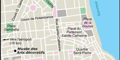 Mapa de Burdeos jardín